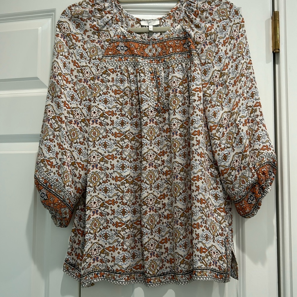 Fall inspired Joie silk blouse